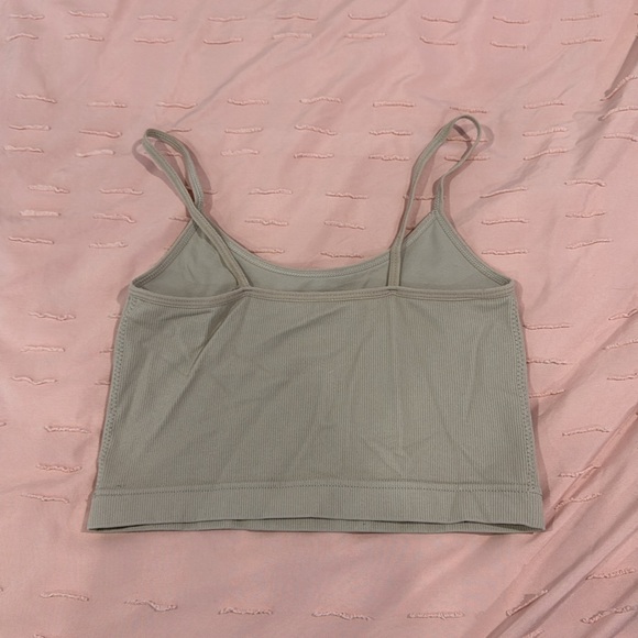 Garage Ribbed Beige Crop Top - Picture 2 of 3